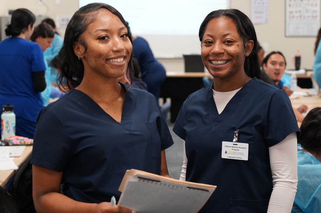 Clinical medical assistant students in training before beginning their externship through CALRegional.